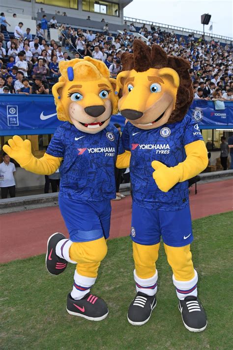 Mascots facing off in a soccer challenge